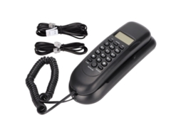 Aetheria telefone Fixo de Parede com Identificação de Chamada Redial com um Toque para Escritório Hotel Preto
