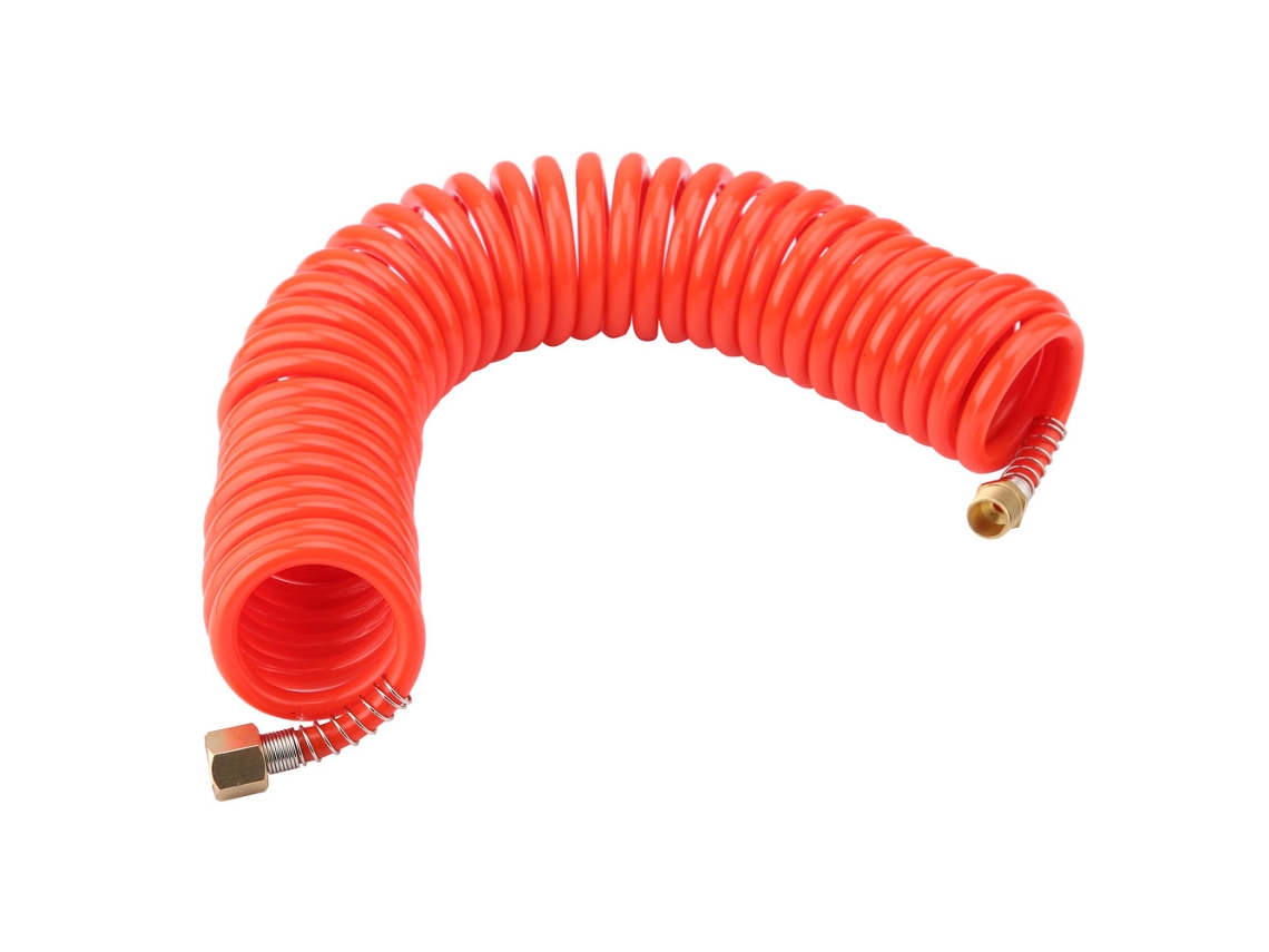 Manguera Neumática Retrátil De Pu Estilo Americano De 5m Com Conector Macho/fêmea De 1/4 Polegada