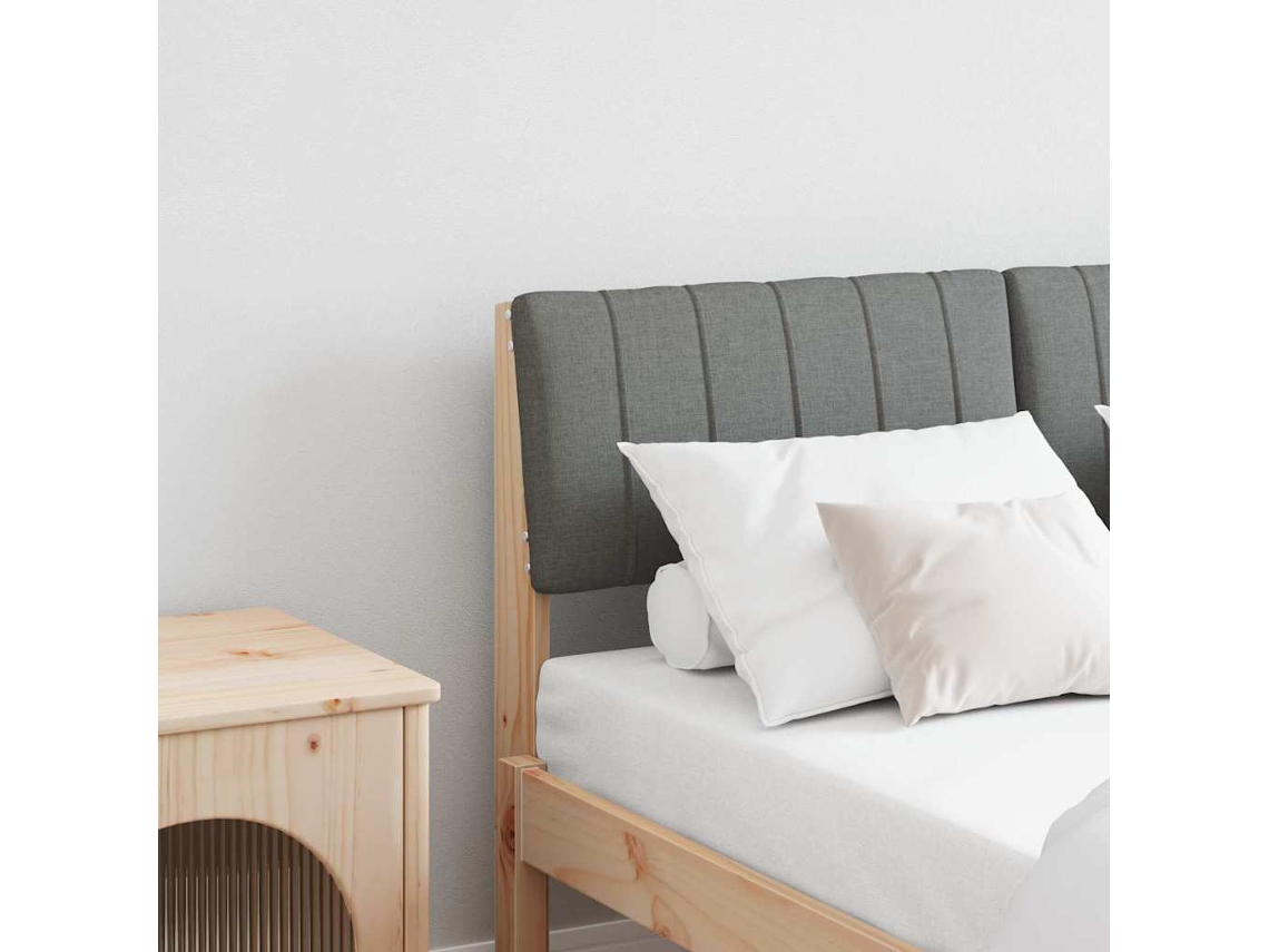 Vidaxl Cabeceira Estofada Cinza Escuro 120 Cm