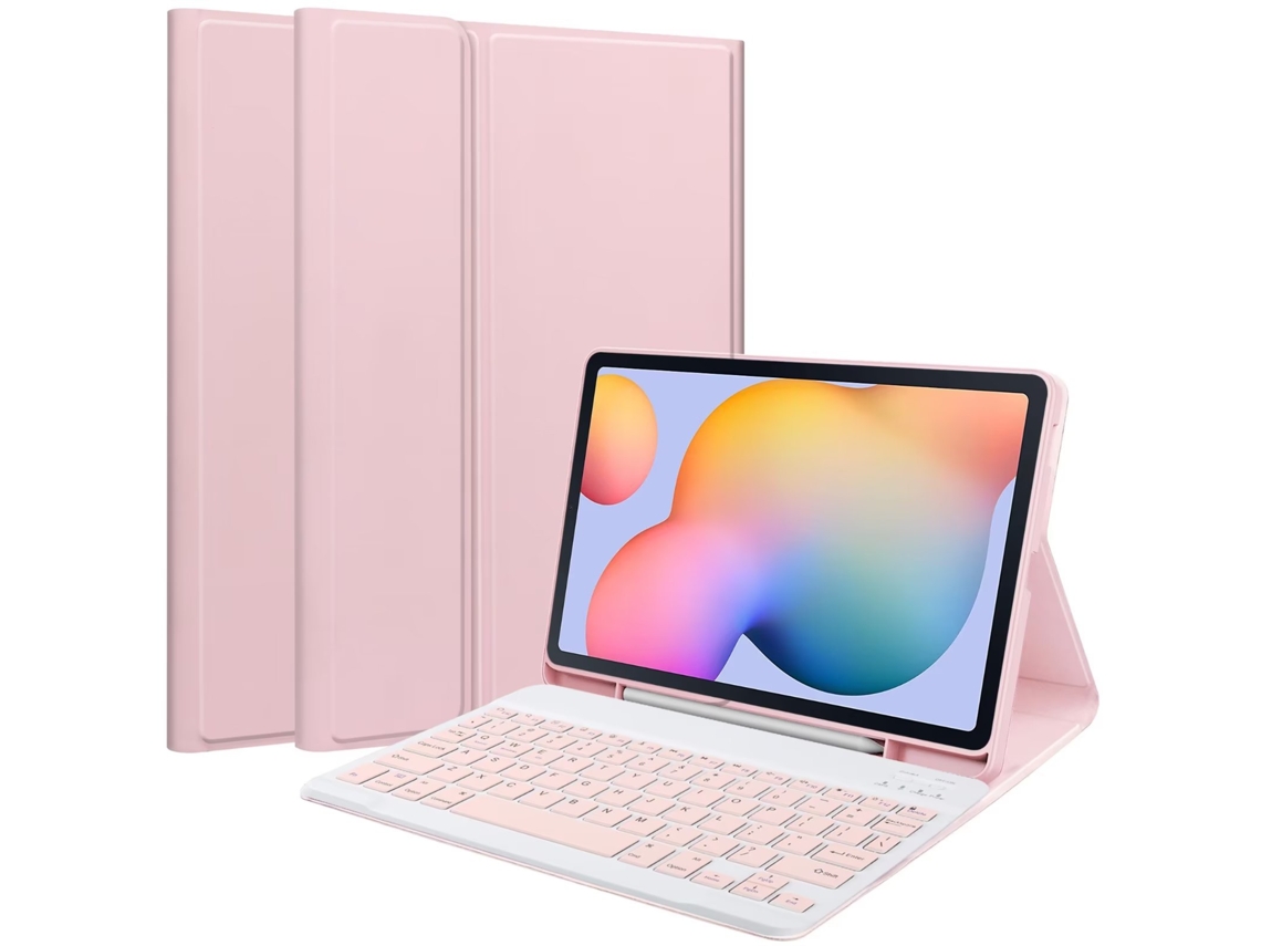 Capa Fwinl Para Samsung Galaxy Tab S9 11 Inch Com Ranhura Para Caneta Adicionar Teclado Rosa