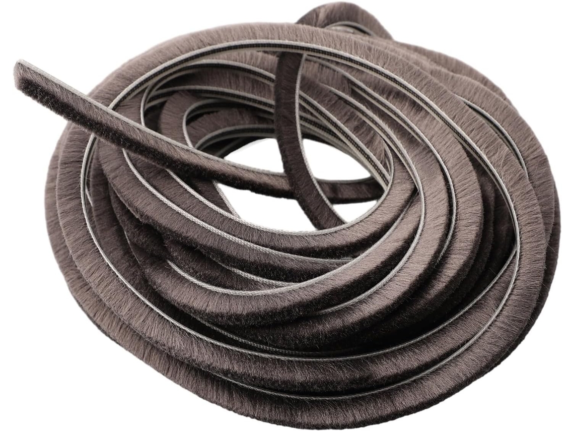 Fita De Vedação Para Janelas Correr, 10 M, 5 Mm X 8 Mm, Inclui Escova
