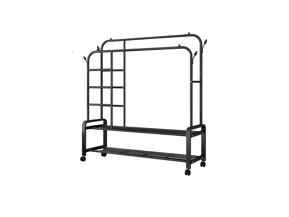 Suporte Para Roupas, Design Móvel, Montagem Fácil, Preto
