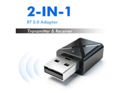 Adaptador Usb Bt5.0 2 Em 1 Transmissor Receptor Para Tv Carro Pc Alto-falante Fone De Ouvido Aux