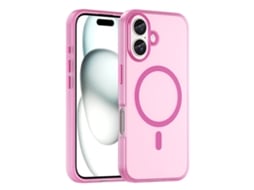 Capa Híbrida Translúcida Para Iphone 16 - Tpu E Pc Com Magsafe | Fosca - Rosa