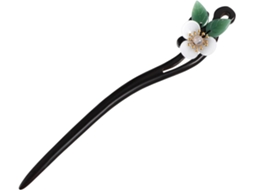 Presilha De Cabelo Retrô Em Formato De Flor, Feita De Plástico Verde. Acessório Feminino.