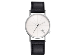 Relógio de pulso masculino Lvpai Business Quartz com pulseira de PU (pulseira preta, mostrador branco)