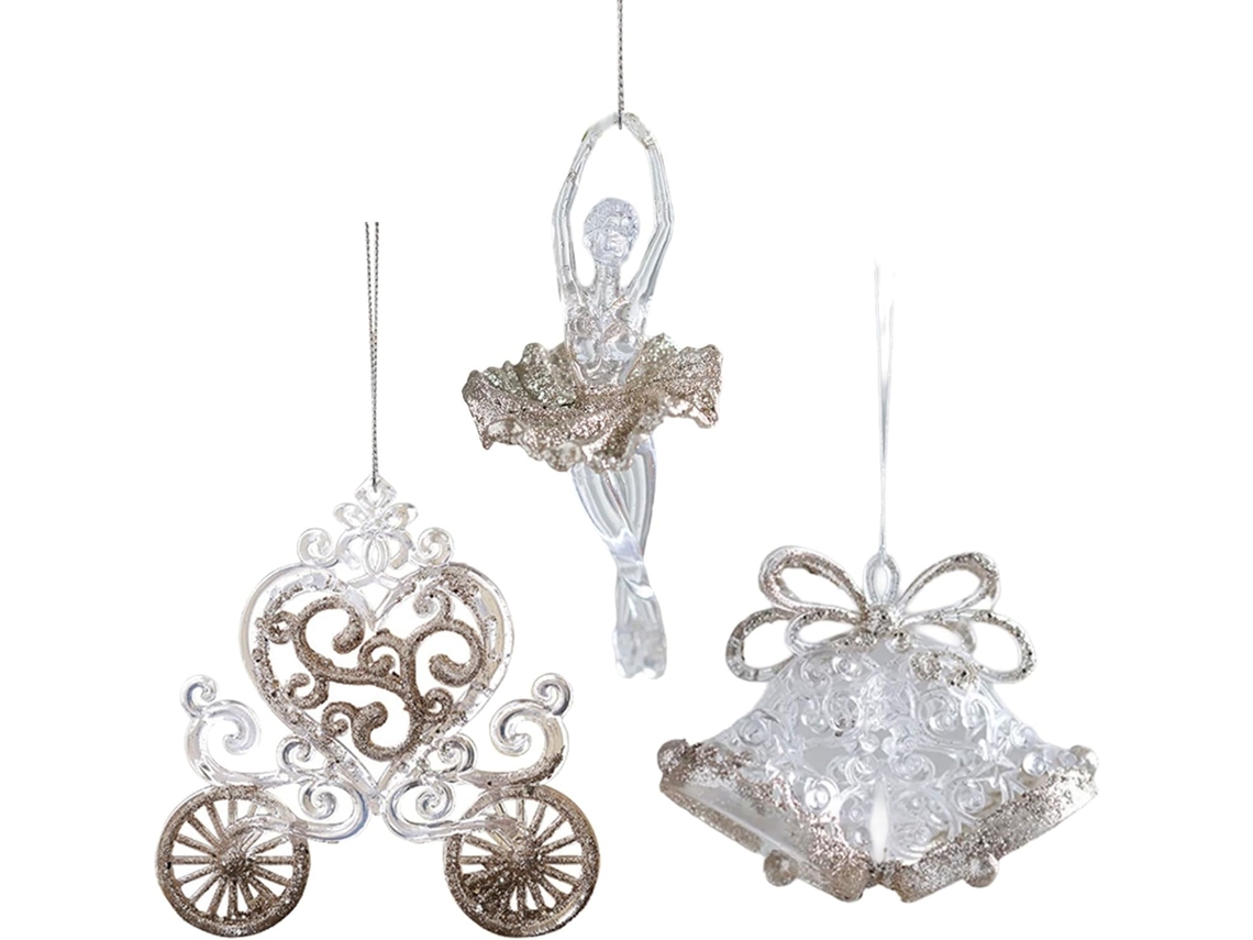 Enfeites Transparentes Para Árvore De Natal - Decoração Para Festas - Fáceis De Pendurar