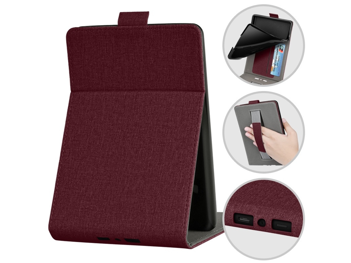 Capa Protetora Para E-reader Compatível Com Kindle Paperwhite (12 Com Suporte Dobrável Em Pu Elysve
