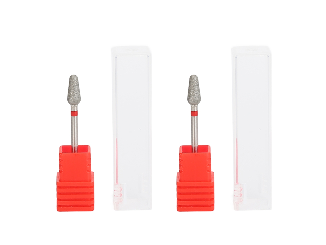 2pcs Broca De Esmalte De Unha Em Aço Tungstênio Para Remover Pele Morta Polimento E Lixamento