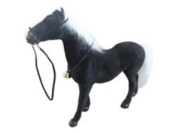 Lurelia Estátua De Cavalo De Imitação Fofa, Modelo, Decoração Temática, 33x30cm, Cor Preto, Para Casa E Festas