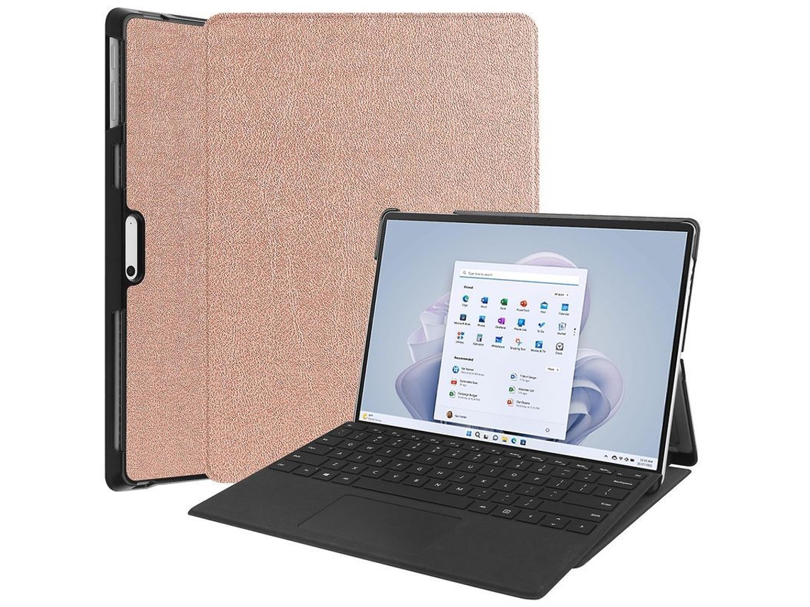 Capa Protetora para Microsoft Surface Pro 9 2022 13 polegadas na cor ouro rosa | S/MARCA
