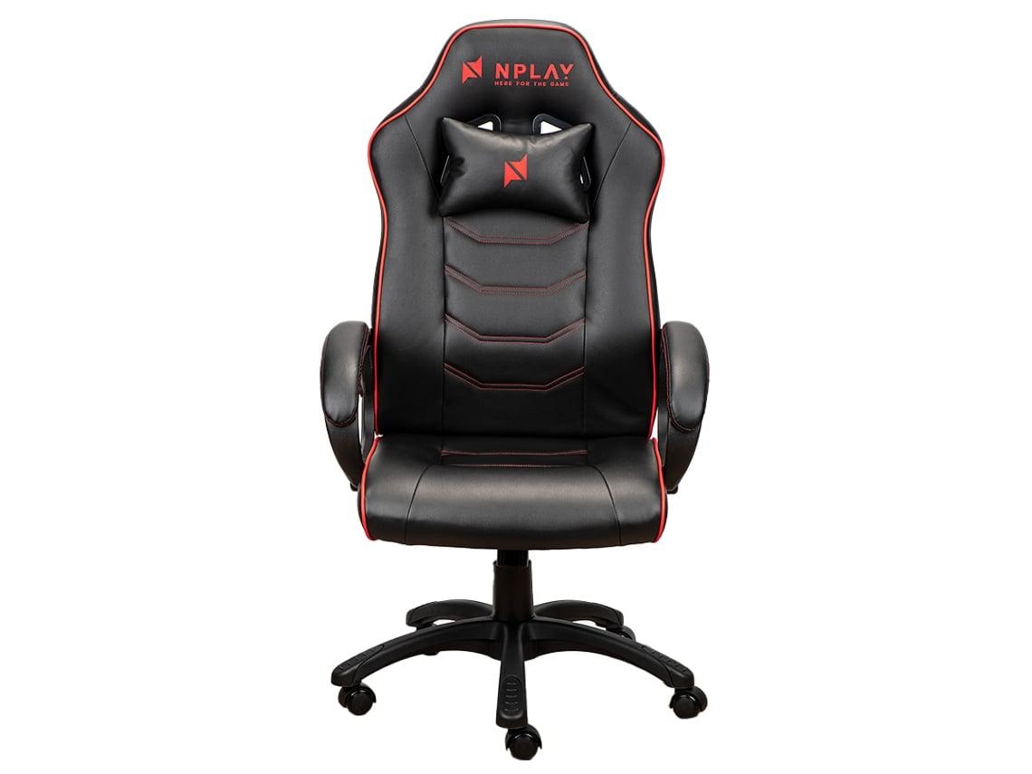Cadeira GAMING NPLAY RULE 2.1  (Outlet Grade A - Até 130 kg - Elevador a Gás Classe 4 - Preto e Vermelho)