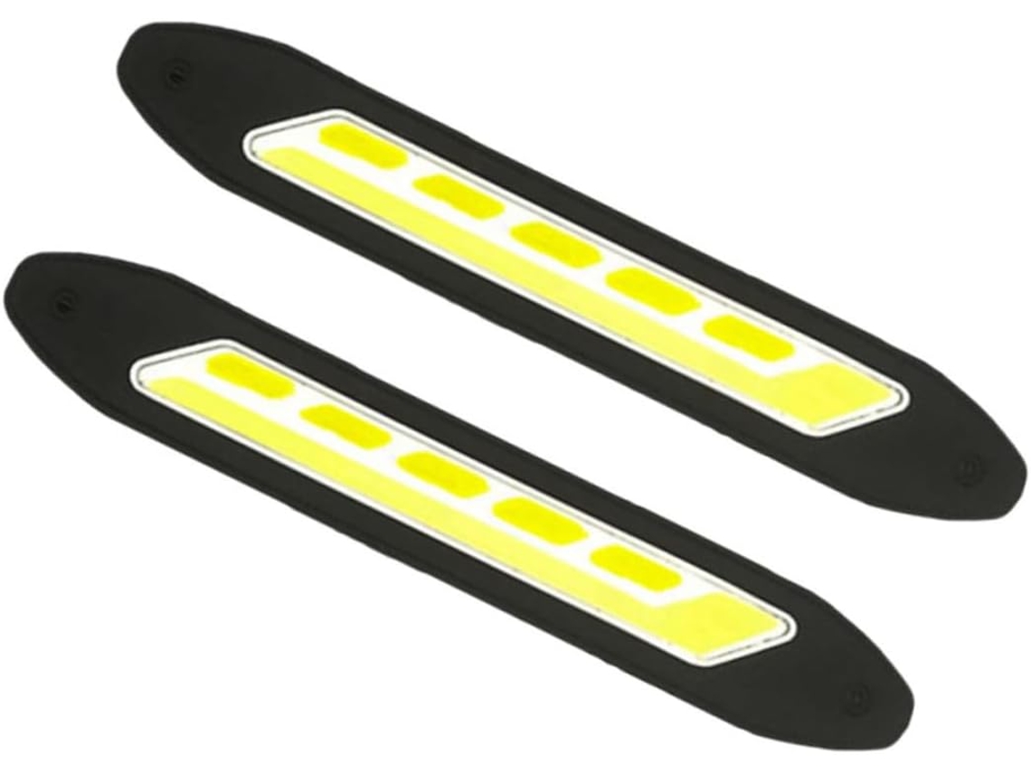 Amosfun Conjunto De 2-luzes Diurnas Led Em Silicone Impermeáveis Para Carro, Baixo Consumo De Energia, Resistentes A
