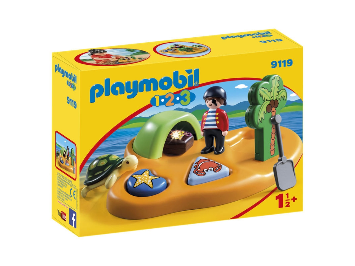 PLAYMOBIL 1.2.3 - Ilha Pirata (Idade mínima: 18 meses)