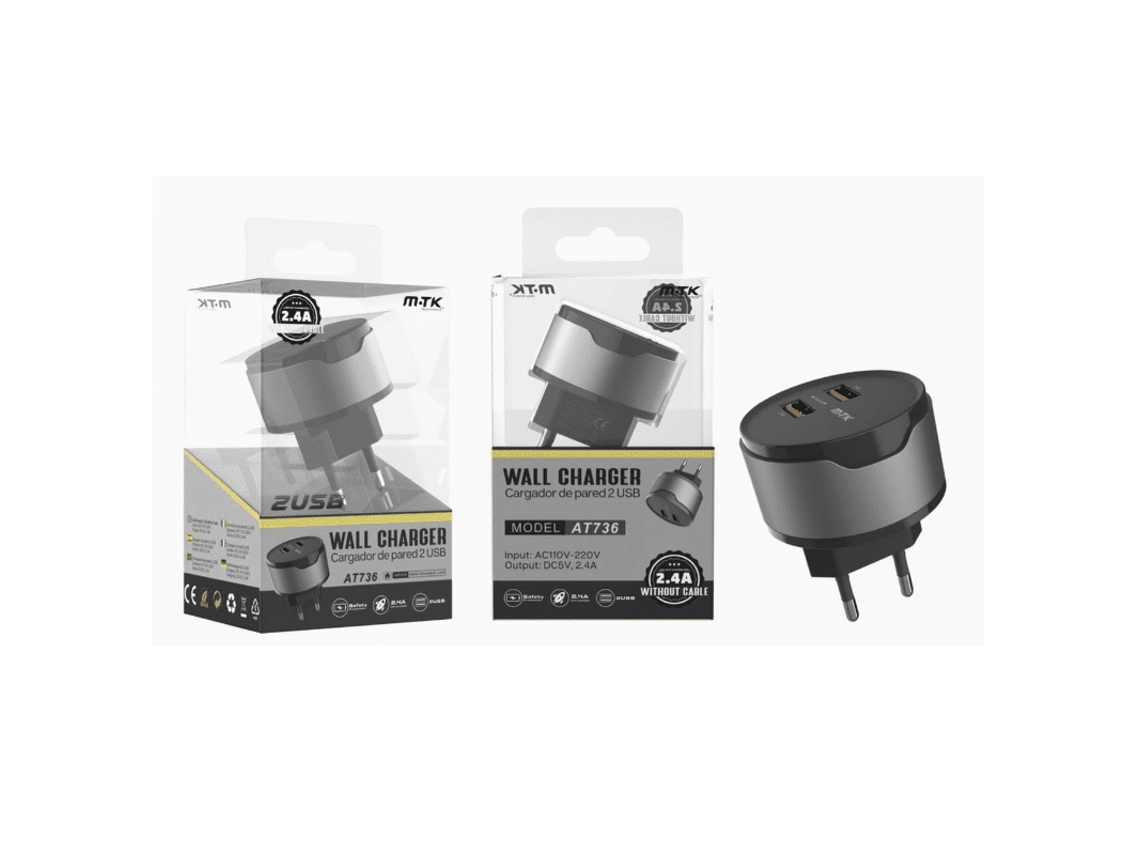 Adaptador MTK de Parede USB Duplo
