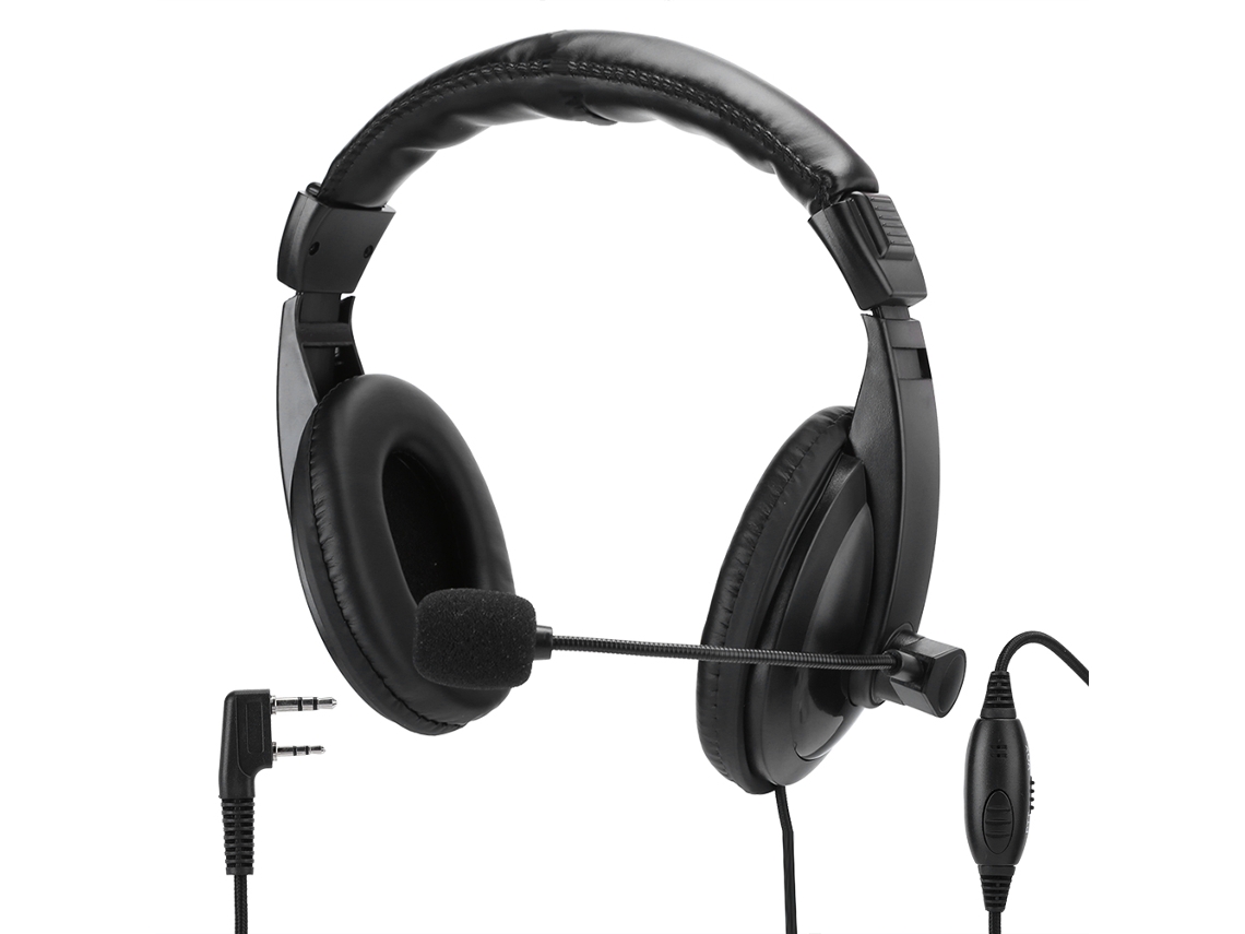 Auriculares supraaurales manos libres con cancelación de ruido, micrófono PTT y para walkie talkies y radios portátiles S/MARCA