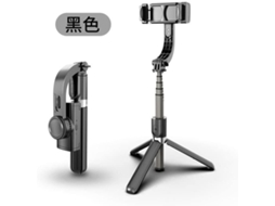 Estabilizador De Celular Dalishopp Gimbal Vibratório Portátil Para Vídeo Bastão Selfie Com Tripé Shake Gyro L08, Preto