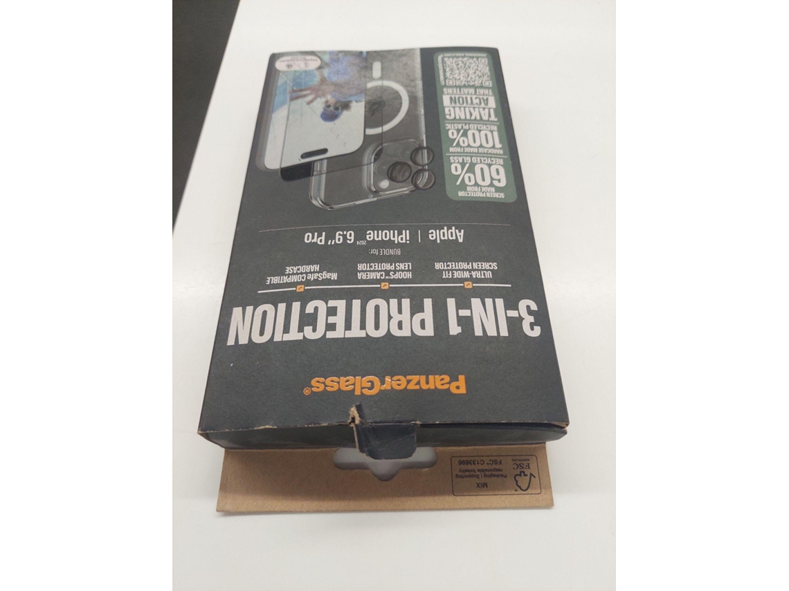 Bundle Premium PANZERGLASS Care 3 em 1 para iPhone 16 Pro Max (Outlet Caixa Aberta)