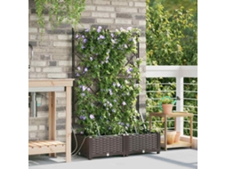 Vidaxl Vaso De Jardim 2 Unid. Castanho 80 X 40 X 126 Cm Pp