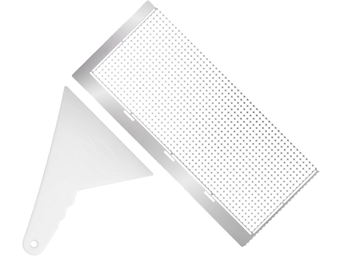 Conjunto De 2 Peças Nuobesty Com Ferramentas Alinhamento Para Pintura De Pedras Preciosas, Incluindo Régua De Aço