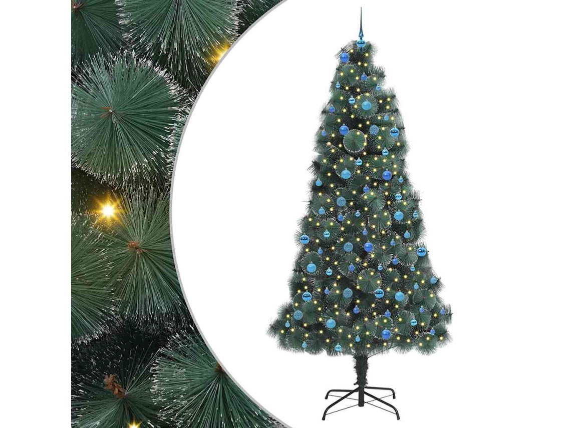 Conjunto 1 Árvore De Natal Artificial Vidaxl Verde Plástico (240 Cm)