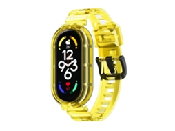 Capa para Xiaomi Smart Band 10/9/8 Pc Amarelo Transparente XIAOMOYU