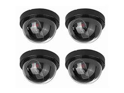 Câmera Falsa Nova Line com Led Pisca, 4 peças, Preto, Interior e Exterior