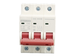 Interruptor de Circuito Miniatura 3p Din Rail 750v Cc 63a 6000a Proteção Contra Curto circuito