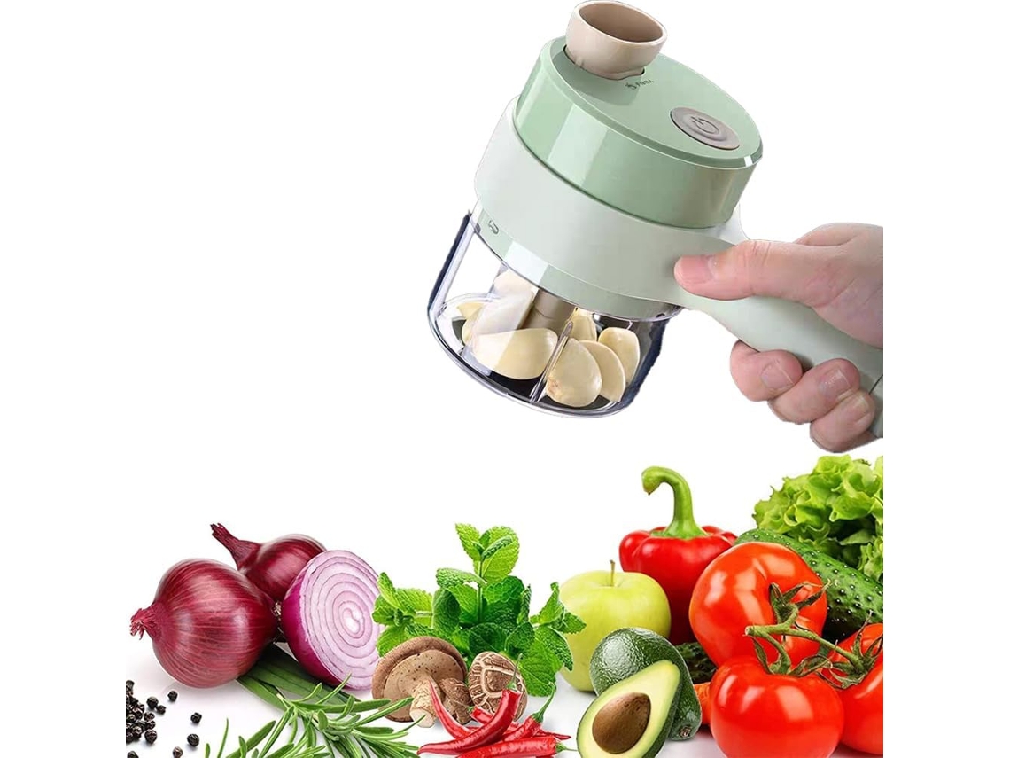 Picador De Legumes Elétrico/mini Processador De Alimentos/fatiador De Alimentos, Moedor E Picador Manual (verde)