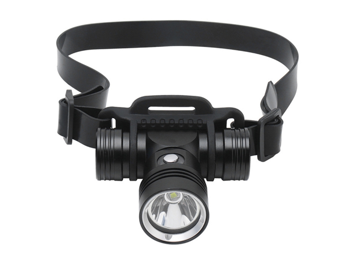 Lanterna de Mergulho Luz Branca Ipx8 H01 Preto HALINUIA