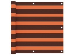 Vidaxl Tela De Varanda 90x300 Cm Tecido Oxford Laranja E Castanho