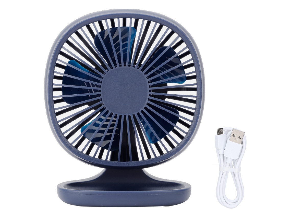 Ventilador Usb Mini Portátil Mesa Viagens Azul