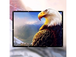Tela de Projeção 60" 16:9 4:3 Portátil, para Uso Doméstico e Externo