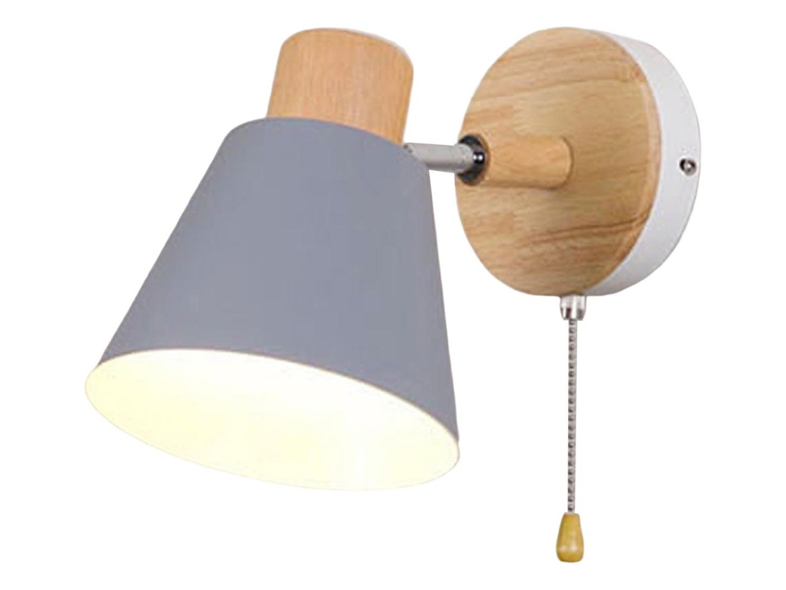 Luminária De Parede Com Interruptor Cinzaslowmoose