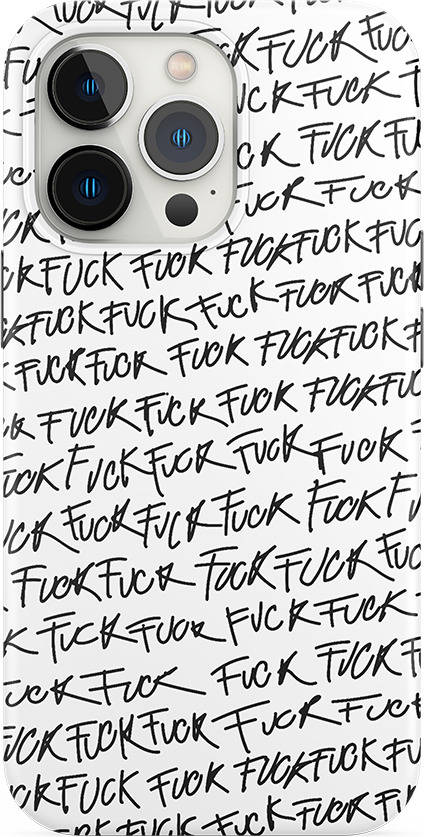 Capa JUST IN CASE Fuck iPhone 14 Plus (Branco)