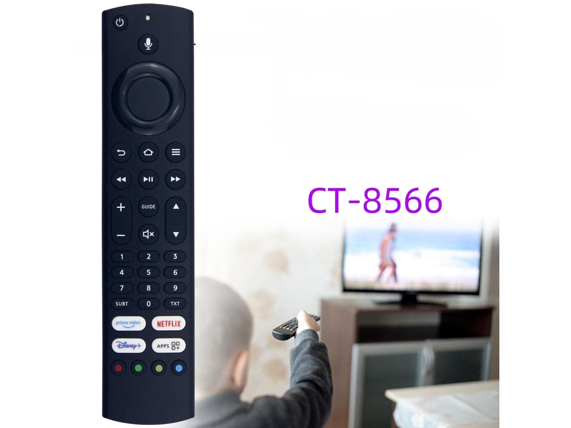 Comando de Tv para Xiaomi, Tcl, Toshiba Tv, Firetv Ct 8566 com Voz XIAOMOYU