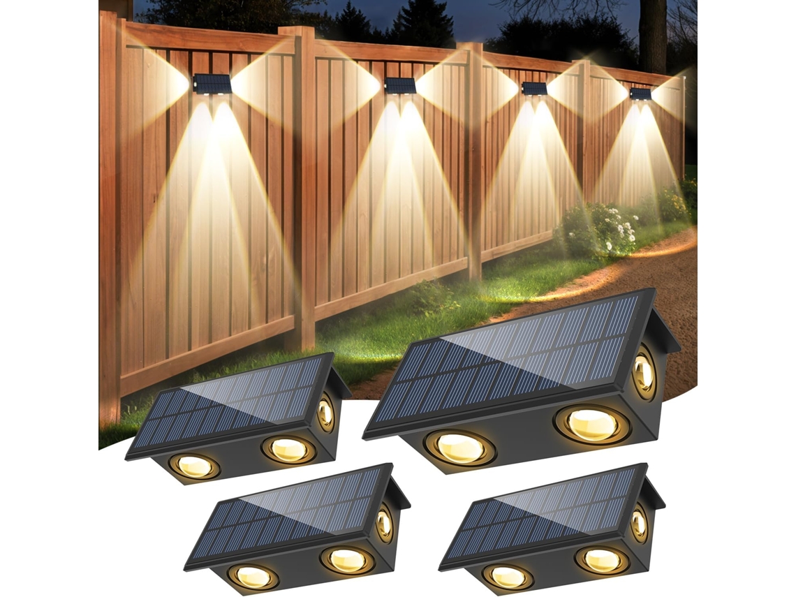 Luminária solar de parede à prova d'água para jardim, com iluminação Led AQUAFORGE