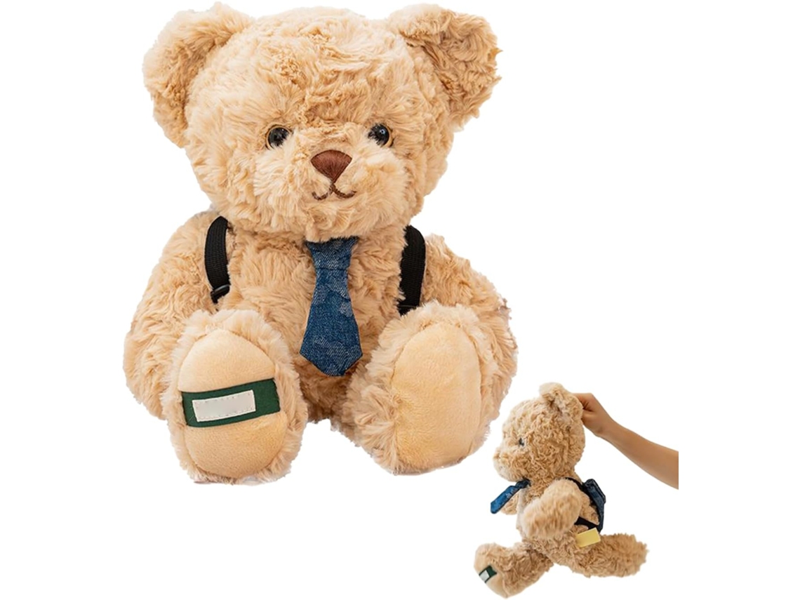 Urso De Pelúcia Macio Para Decoração Casa, Com Mochila, Boneco