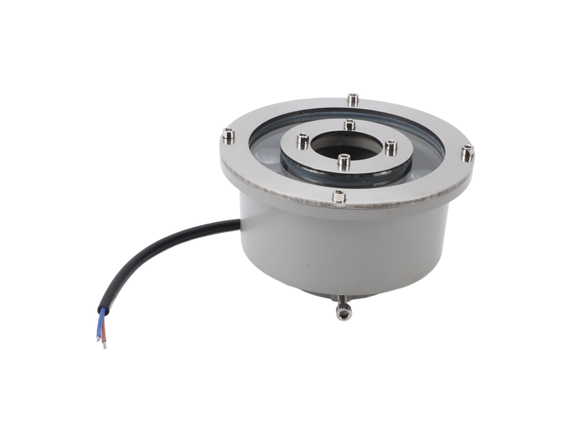 Luz Submersível LED Primerox, aço inox, 6w, IP68, branco quente, para jardim e piscina