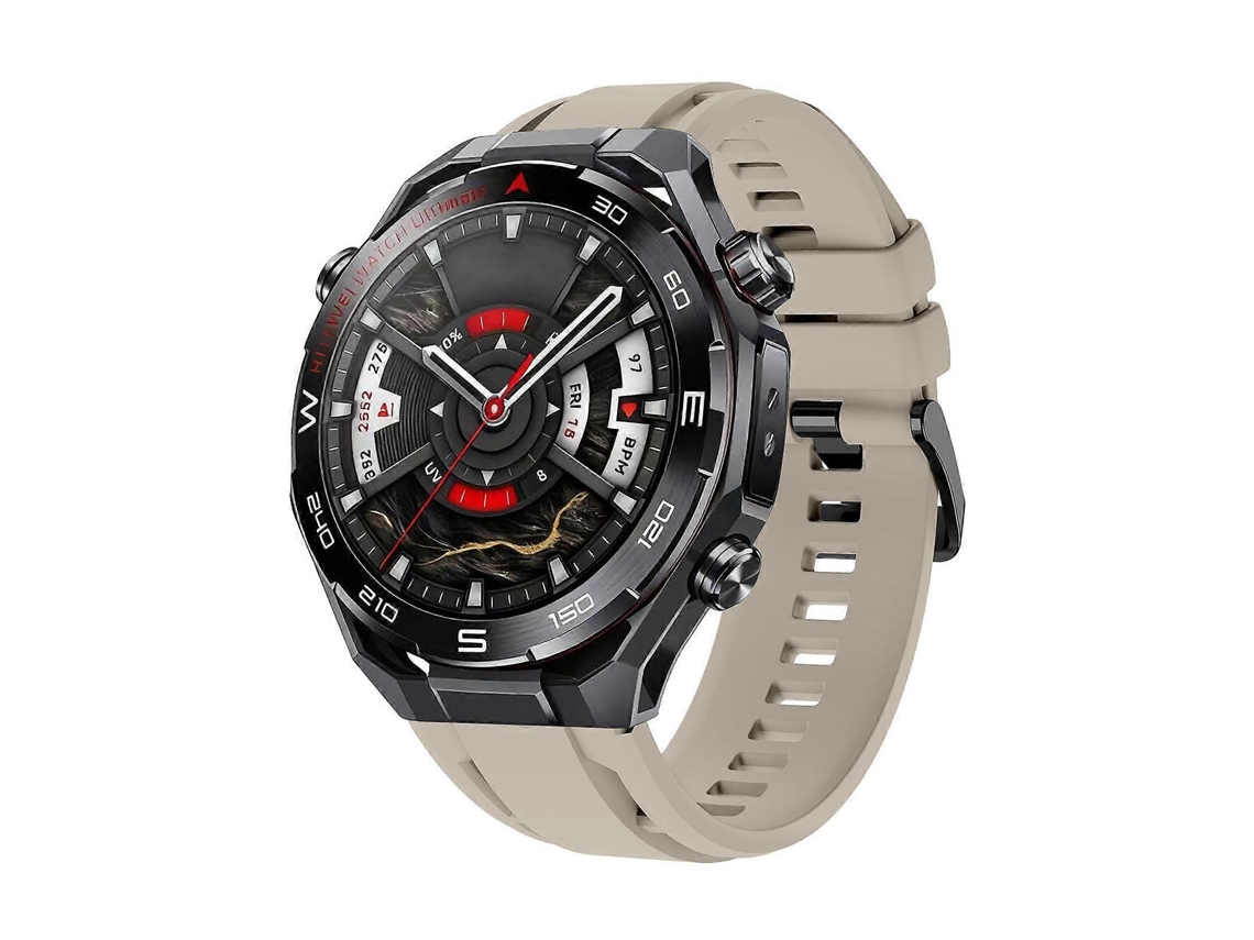 Pulseira De Silicone Preta Com Fivela De Pino Para Huawei Watch Ultimate 2