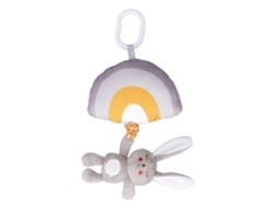 Mali brinquedo de Prato para Carrinho de Bebê com Música e Plush Animal Cartoon Arco íris e Coelho