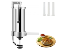 Conjunto Máquina De Fazer Salsichas 3l Inox Com Enchido Manual E Fabricador Vertical Tekmaquinas