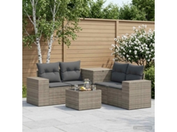 Vidaxl Conjunto De Sofás 6 Unid. Cinza E Cinza Escuro