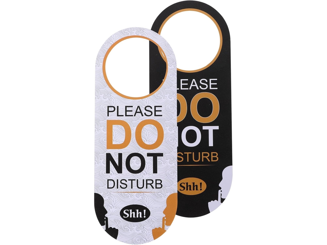 Placa De Porta "não Perturbe", Dupla Face, Pvc, 1 Peça, Placa Suspensa Para Escritório, Hotel, Spa, Sala De Reuniões E