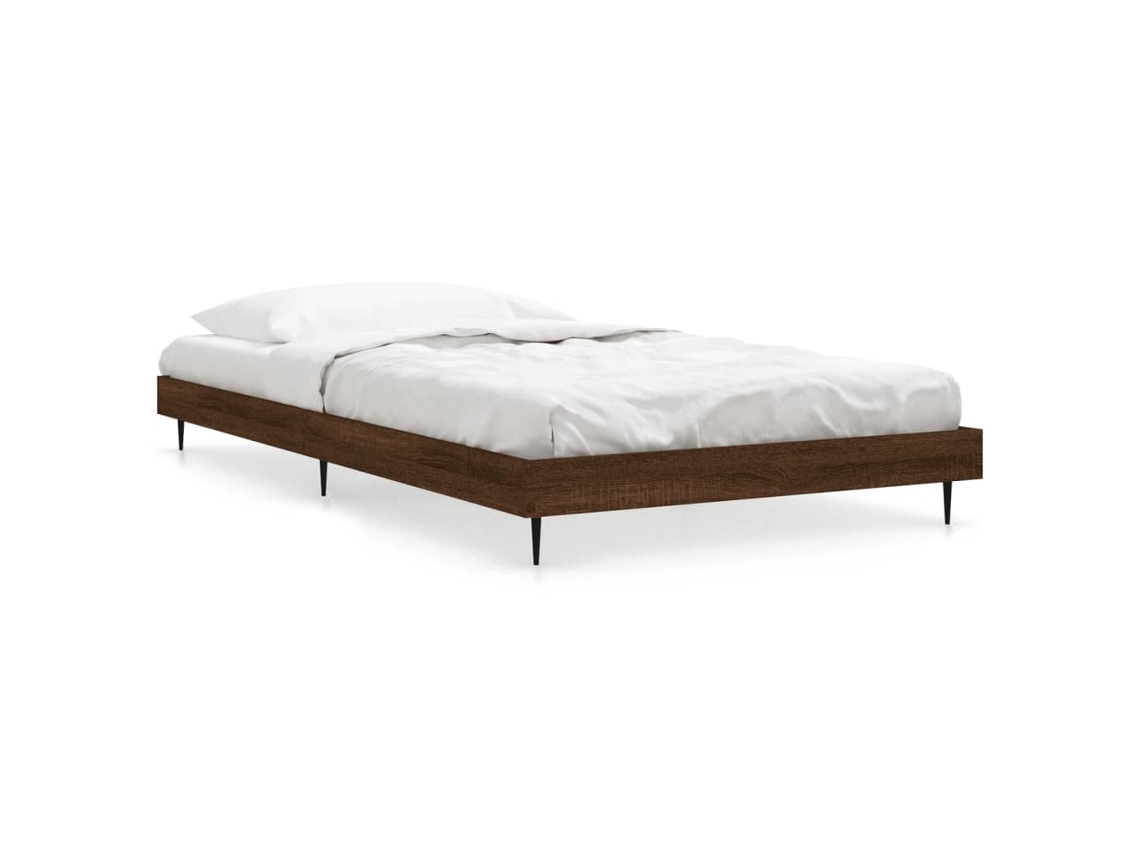 Bed Frame, Bed Frames Vidaxl Marrom Madeira Processada (90 X 190 Cm)