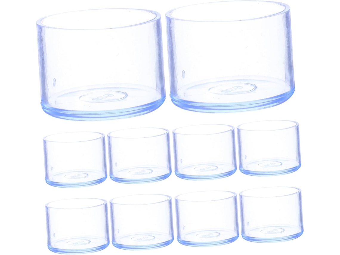 Conjunto De 10 Protetores Pernas Cadeira Jantar Em Pvc Antiderrapante Para Proteção Pisos Madeira