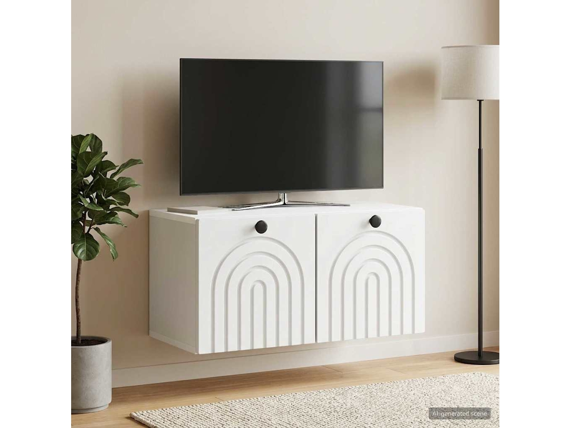 Vidaxl Gabinete de Tv de Parede Branco 59,5 X 31 X 30 Cm