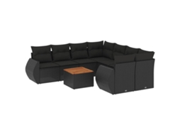 Garden Sofa Set, Garden Sofa Sets Vidaxl Preto Rattan / Vime (n/a)