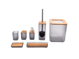 Baok-kit Acessórios Banheiro 7pçs Cinza