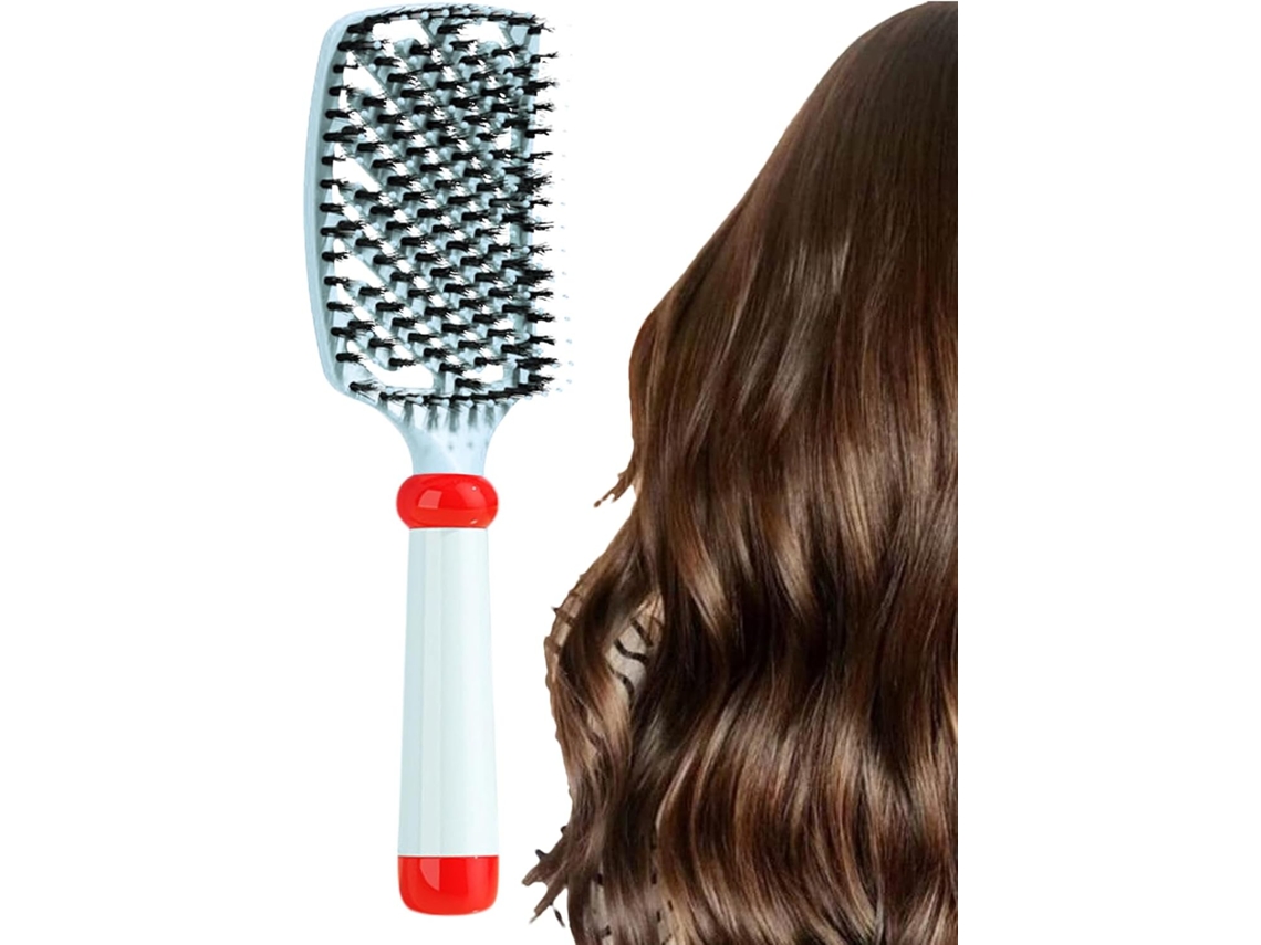 Escova De Cabelo Com Cerdas, Escova Alisadora Antiestática Para Alisar O Cabelo, Criar Volume, Para Penteados, Uso Em